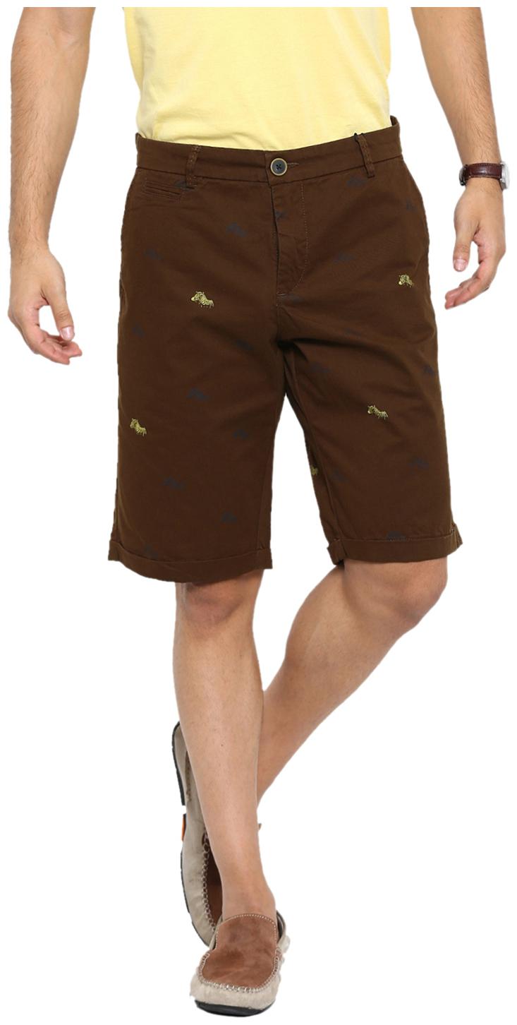 

Showoff Men Brown Slim Fit Chinos Shorts