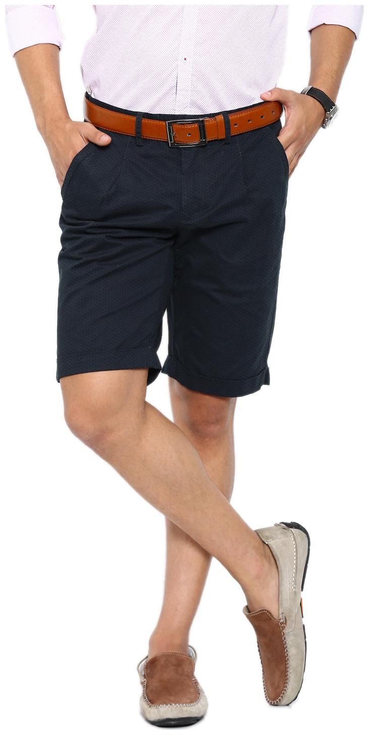 

Show off Men Blue Slim Fit Regular Shorts