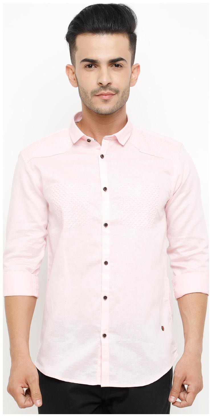 

Show off Men Pink Solid Slim Fit Casual Shirt