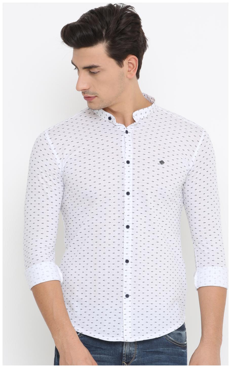 

Showoff Men White Printed Slim Fit Casual Shirt