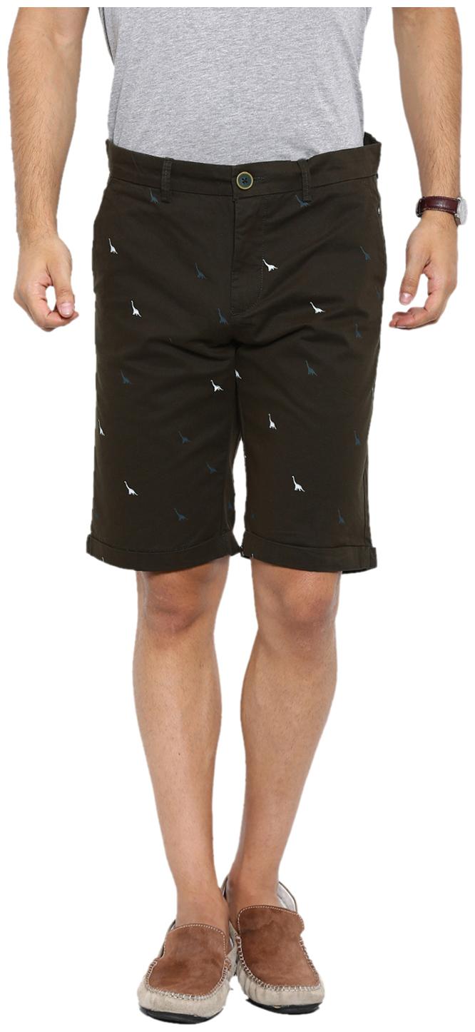 

Showoff Men Brown Slim Fit Chinos Shorts