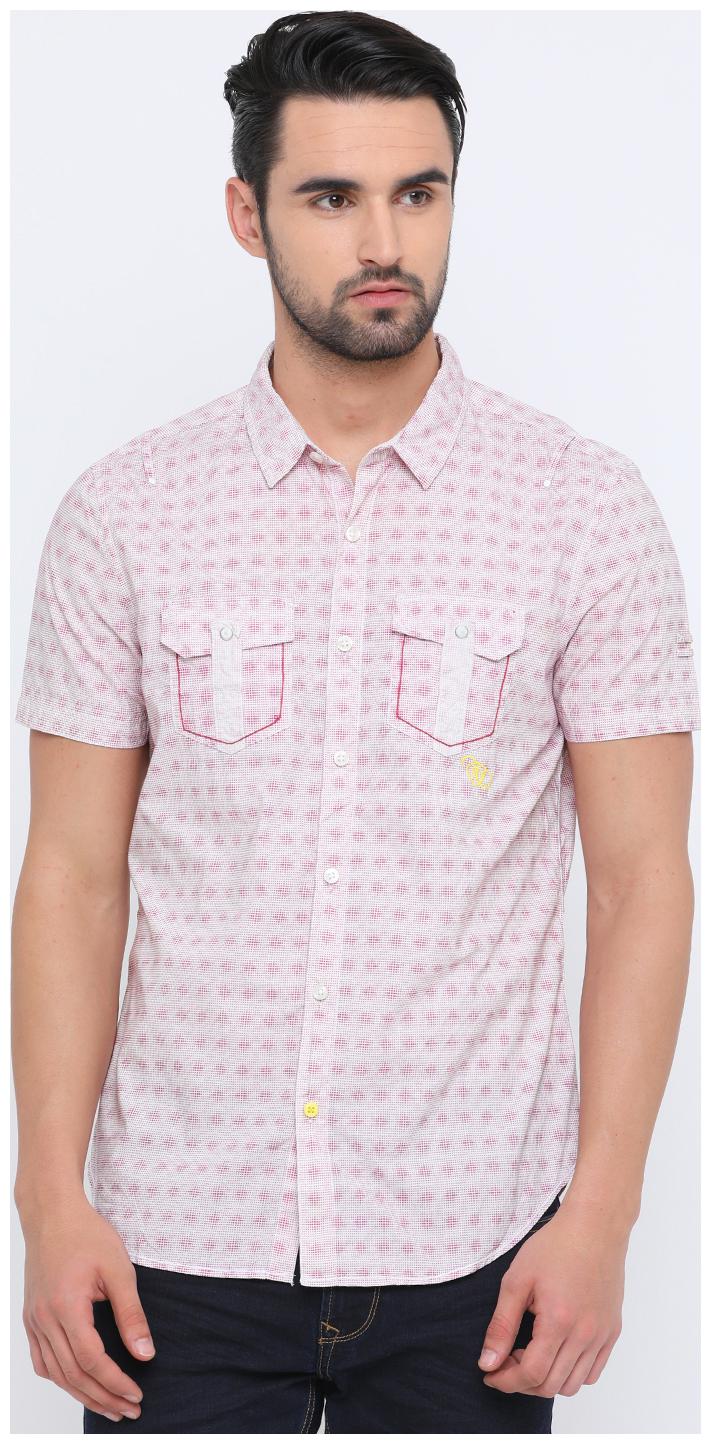 

Show off Men Pink Printed Slim Fit Casual Shirt