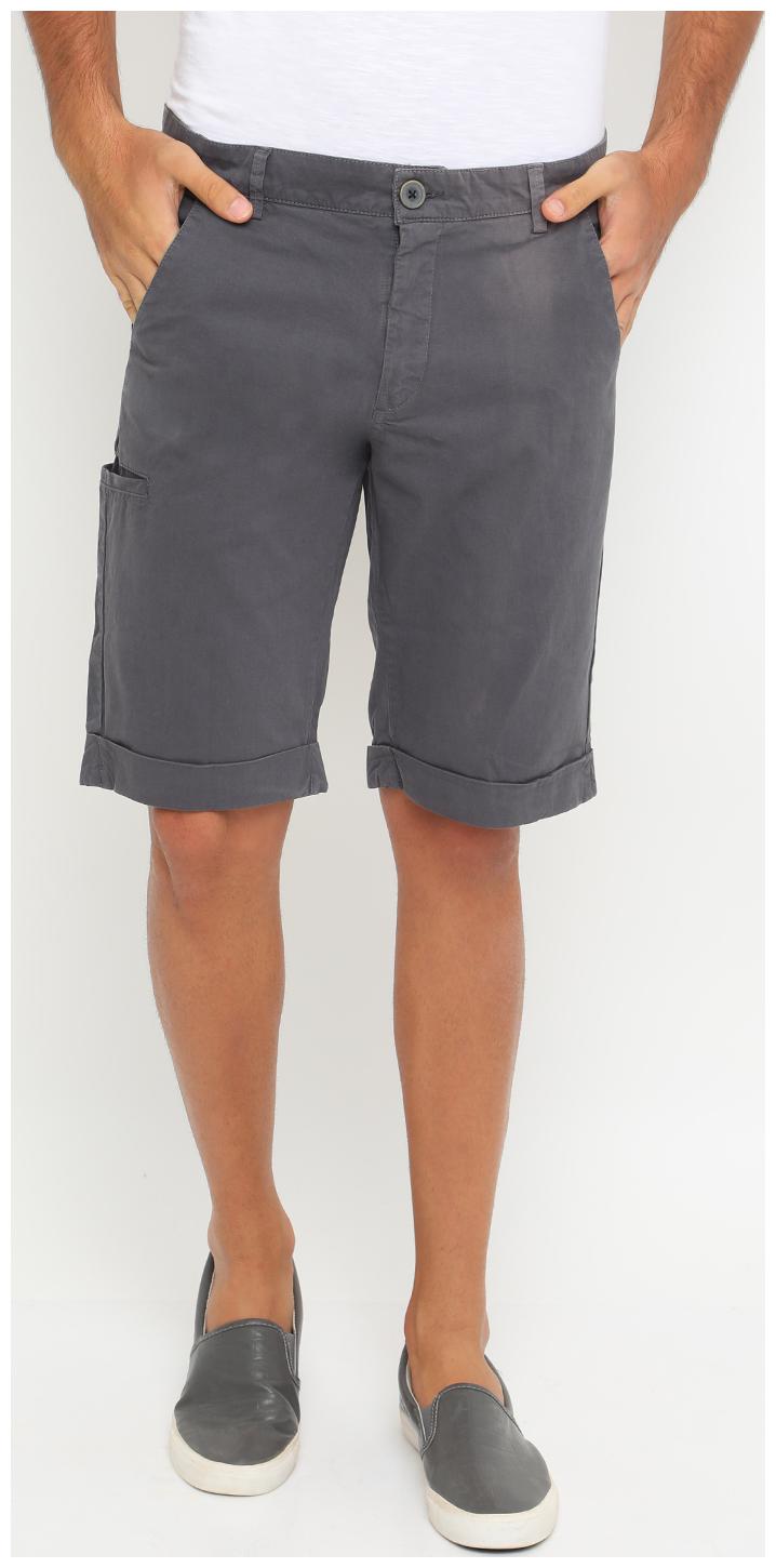

SHOWOFF Men Grey Solid Casual Shorts