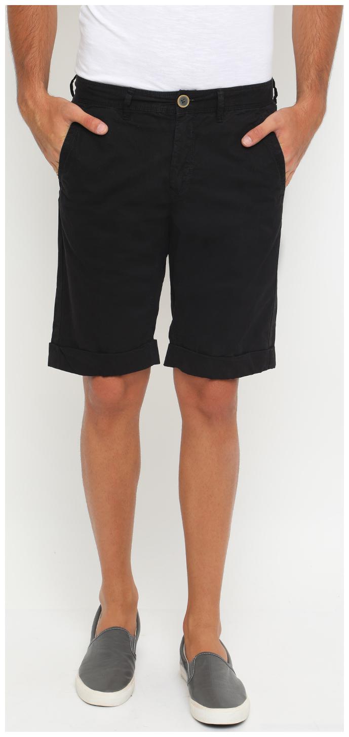 

SHOWOFF Men Black Solid Casual Shorts