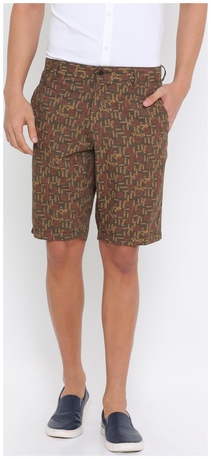 

SHOWOFF Men Brown Printed Casual Shorts