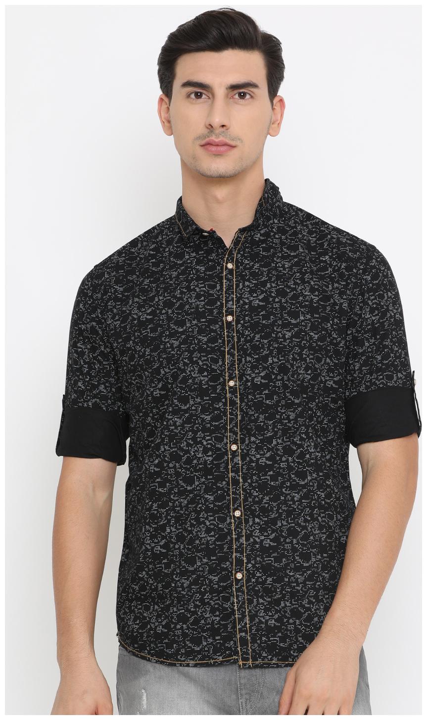 

Showoff Men Black Printed Slim Fit Casual Shirt
