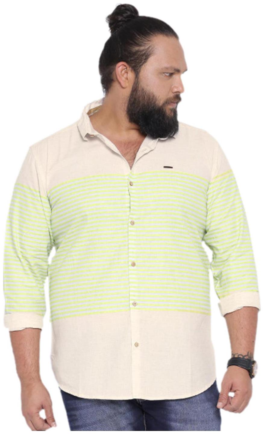 

Showoff Men White Horizontal Stripes Regular Fit Casual Shirt