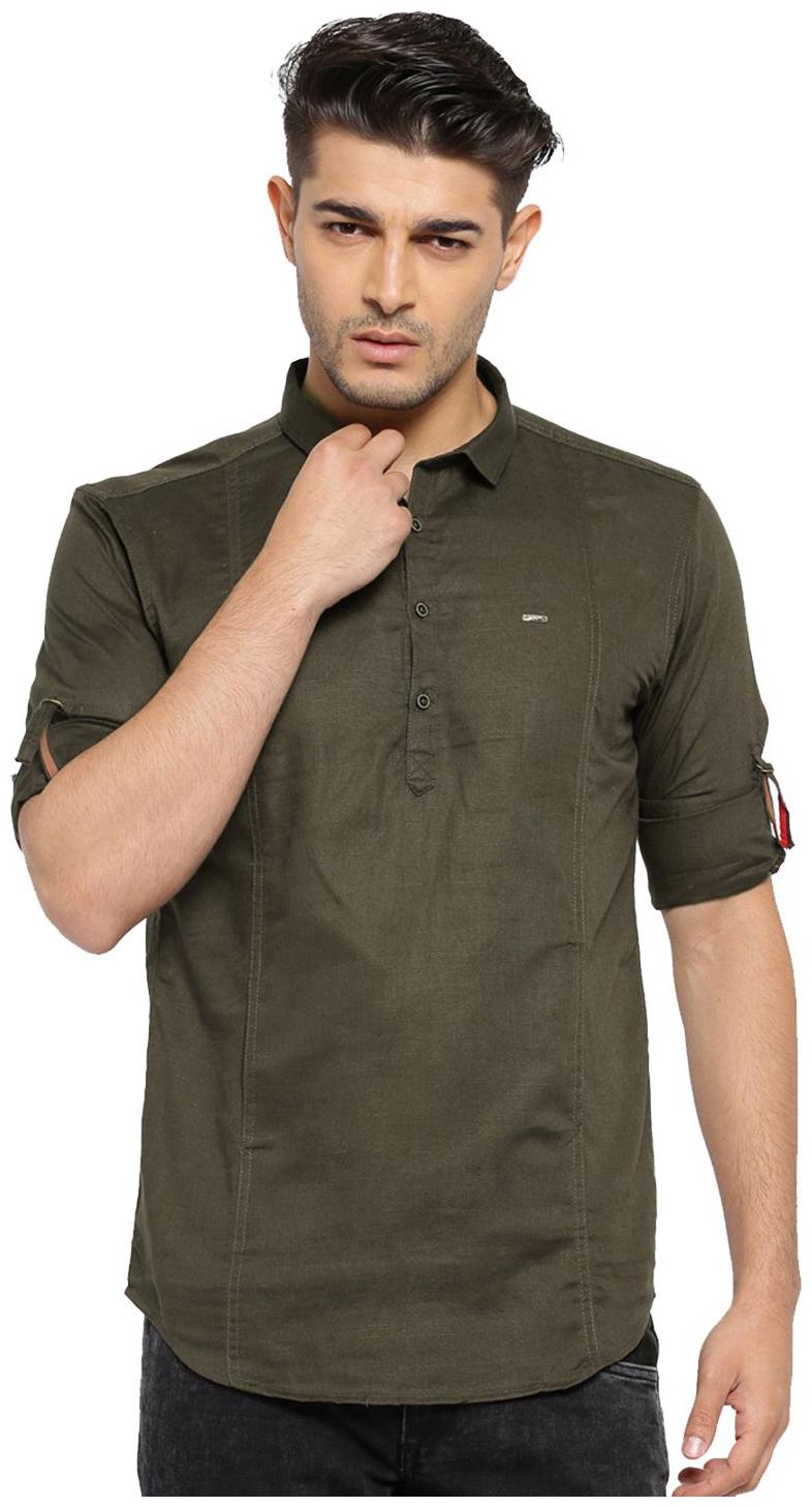

Showoff Men Brown Solid Regular Fit Casual Shirt