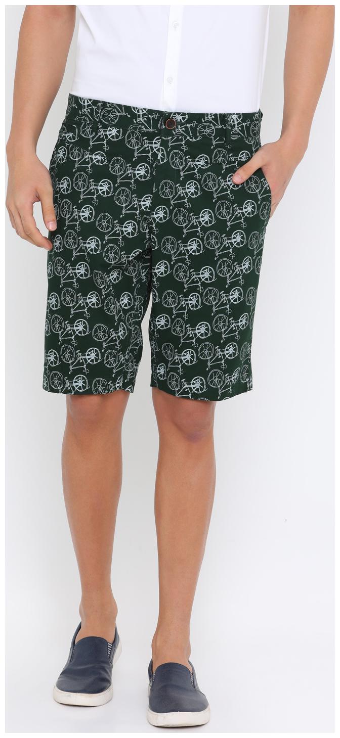 

Show off Men Green Slim Fit Regular Shorts