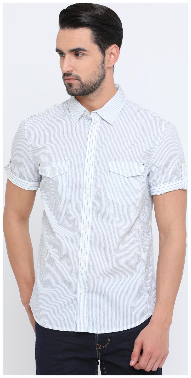 

Show off Men White Vertical Stripes Slim Fit Casual Shirt