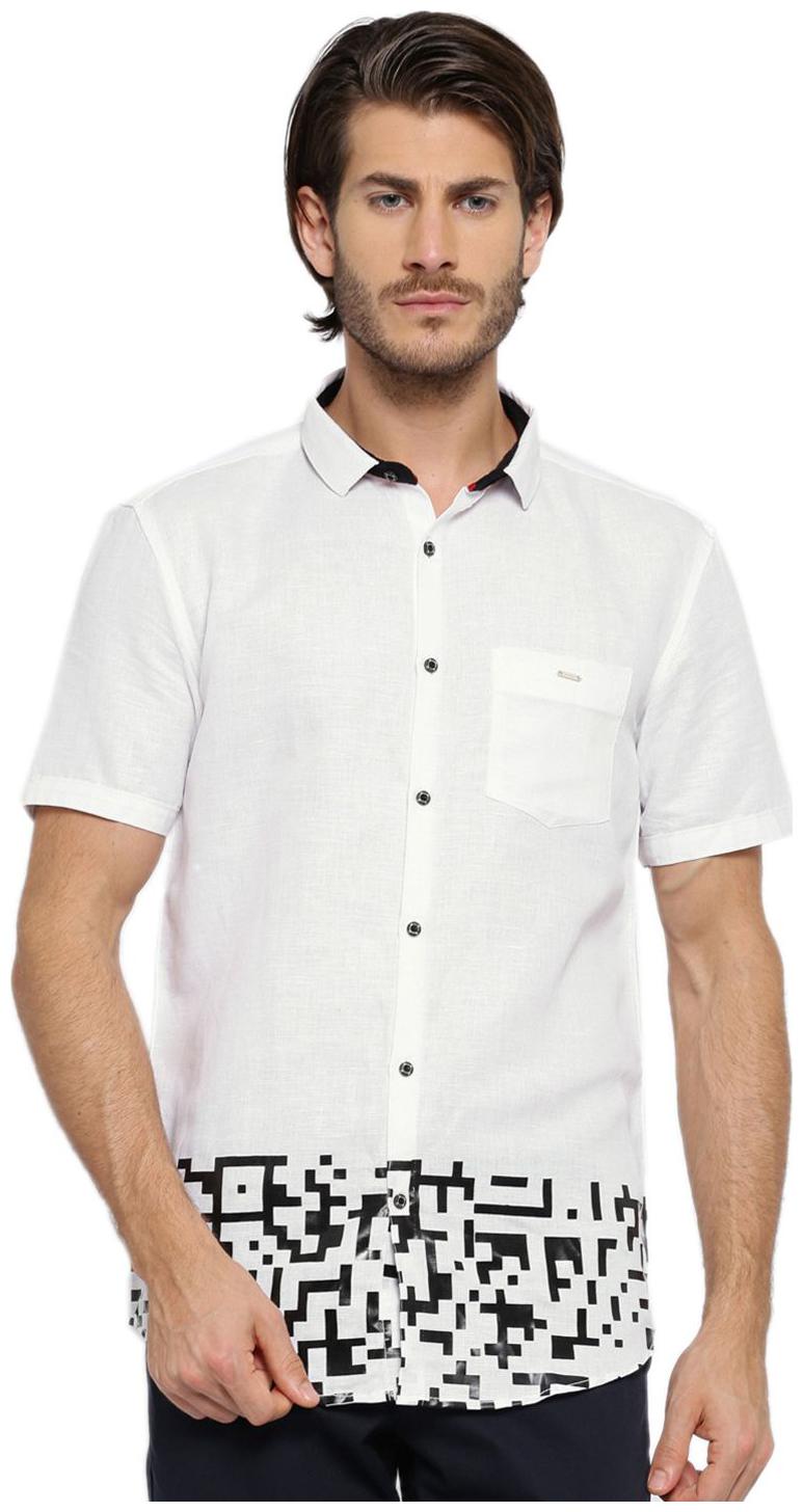 

Showoff Men Grey Solid Slim Fit Casual Shirt