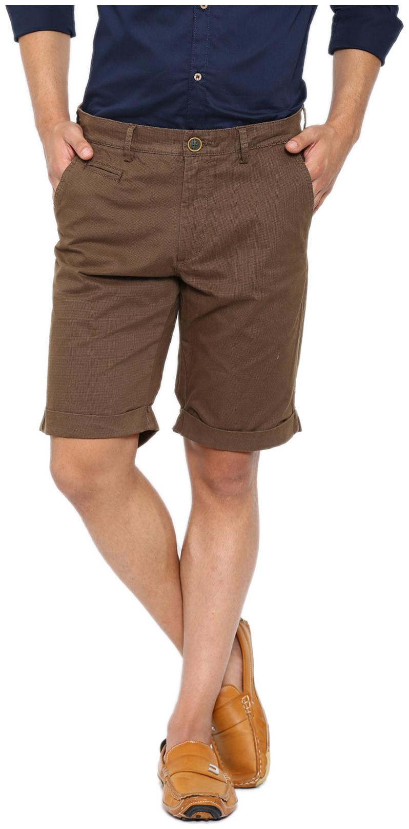 

Show off Men Brown Slim Fit Regular Shorts