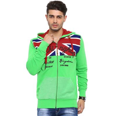 

Showoff Men s Full Sleeves Solid Green Casual Sweatshirt