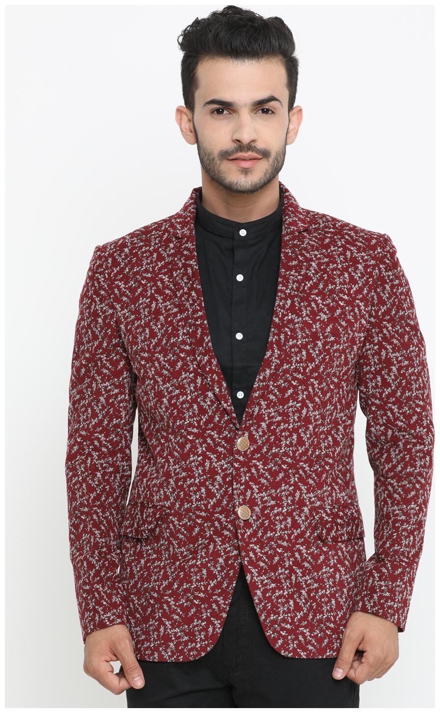 

SHOWOFF Men s Slim Fit Maroon Blazer