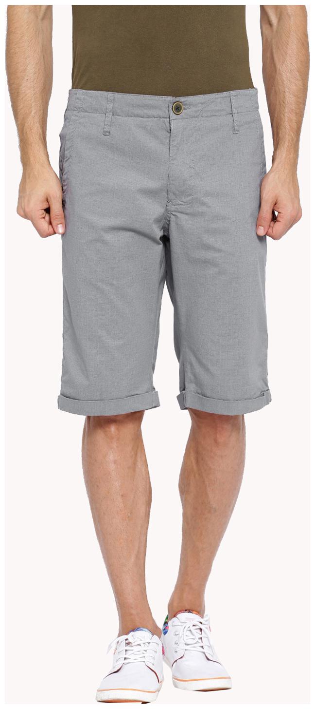 

Showoff Men Grey Slim Fit Regular Shorts