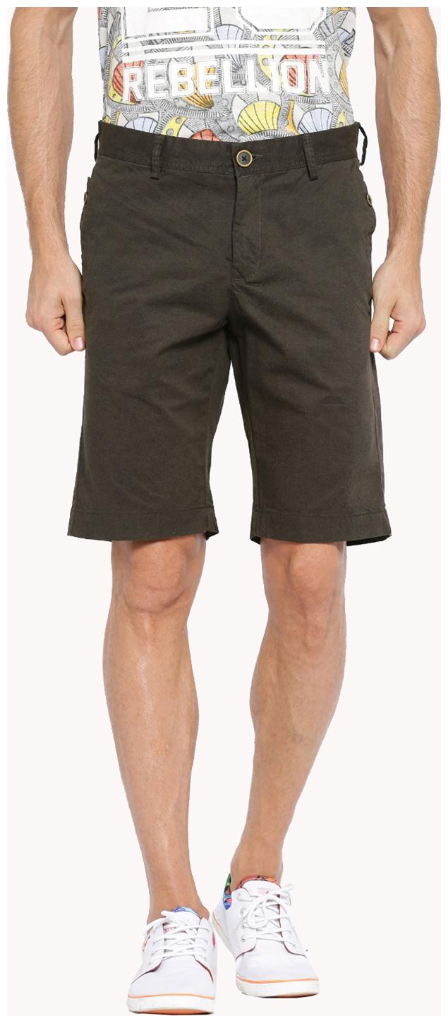 

Showoff Men Brown Slim Fit Regular Shorts