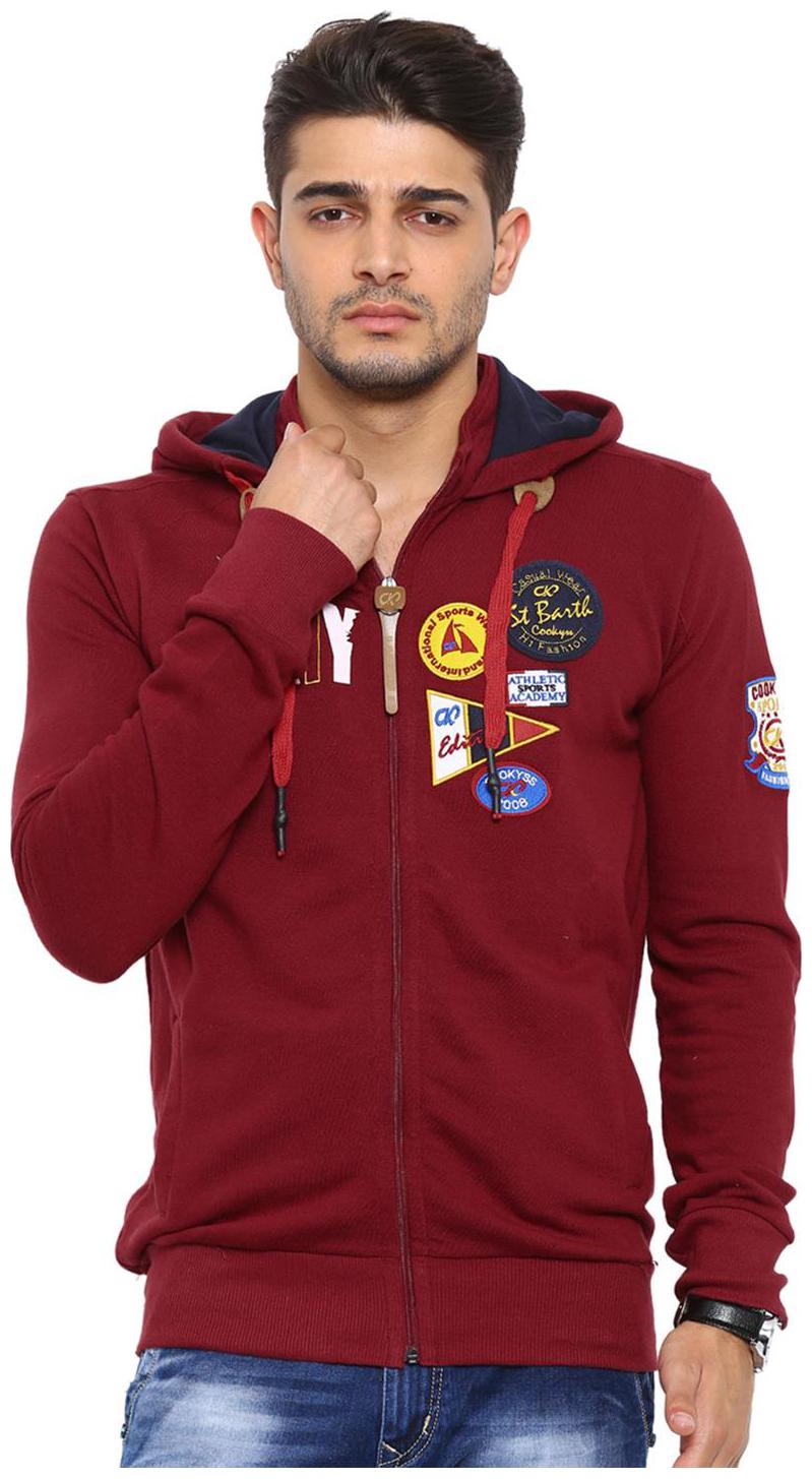 

Showoff Men s Full Sleeves Solid Maroon Casual Sweatshirt