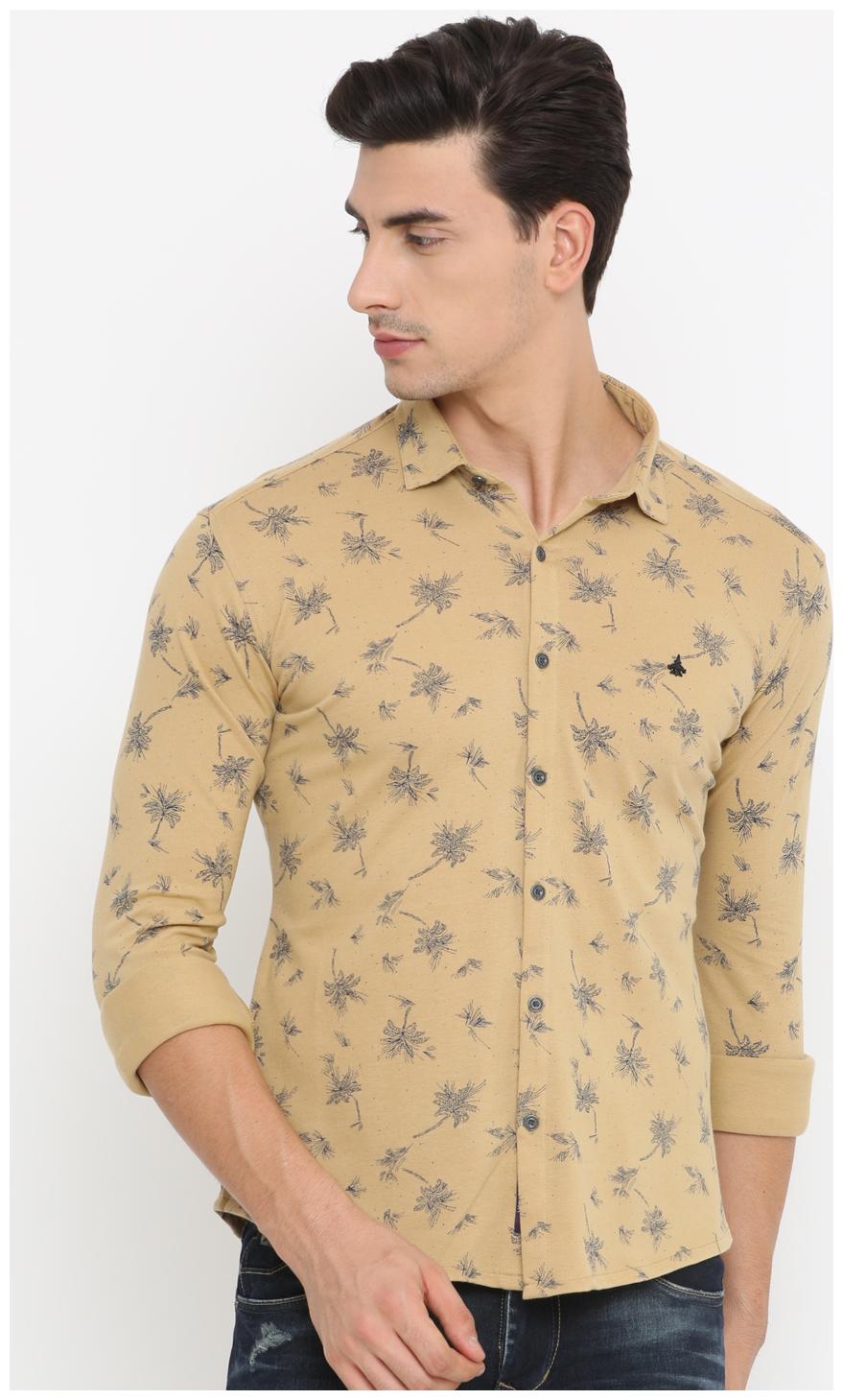 

Showoff Men Brown Printed Slim Fit Casual Shirt