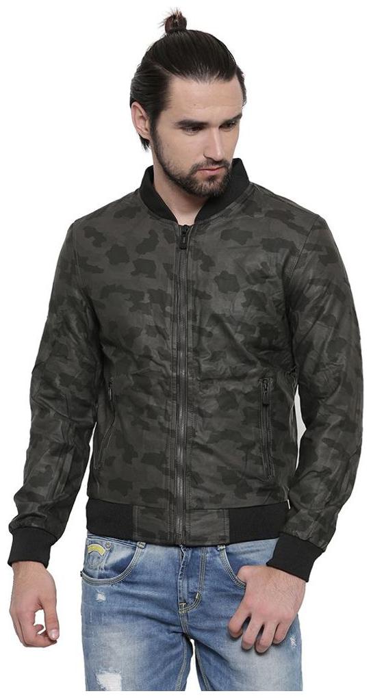 

Showoff Men s Brown Printed Casual Jacket