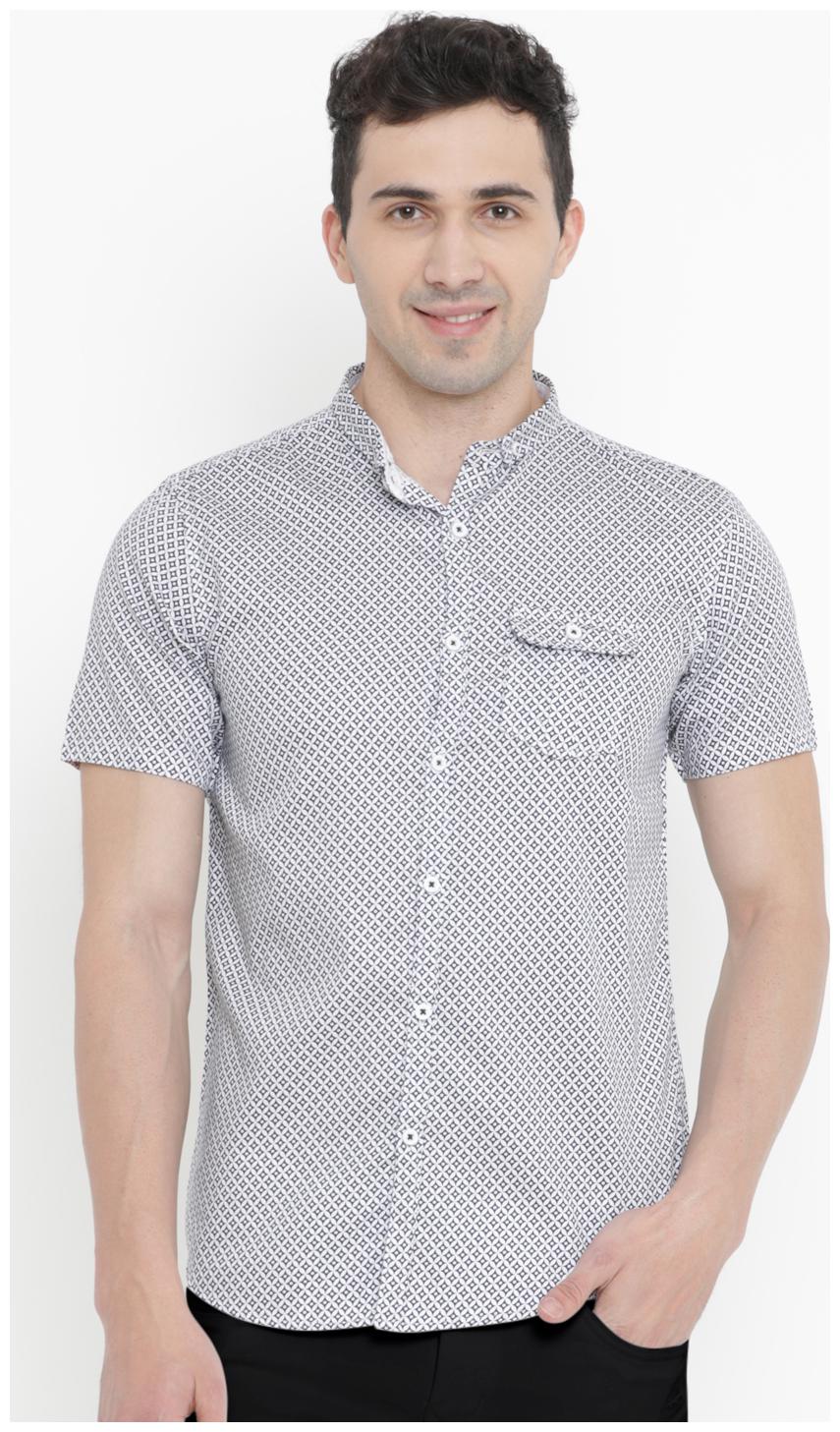 

Showoff Men White Geometric Slim Fit Casual Shirt