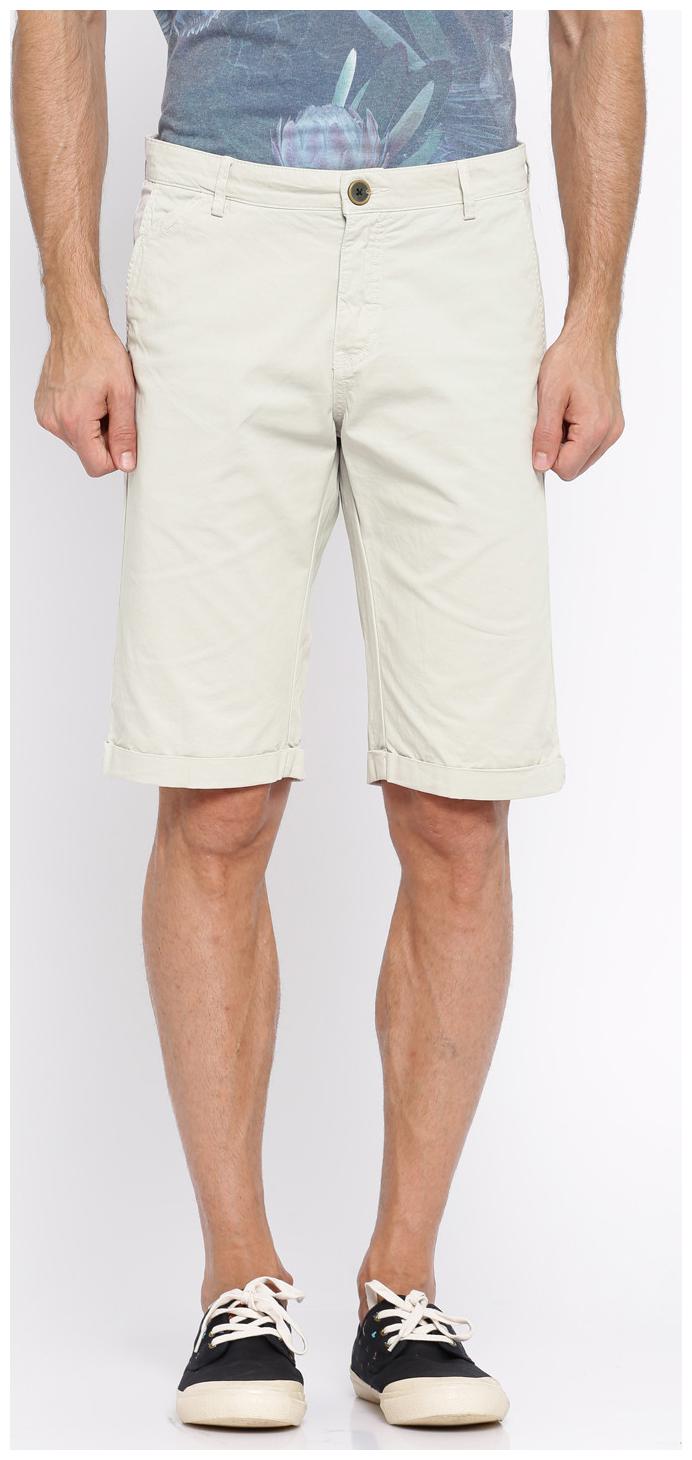 

SHOWOFF Men White Solid Casual Shorts