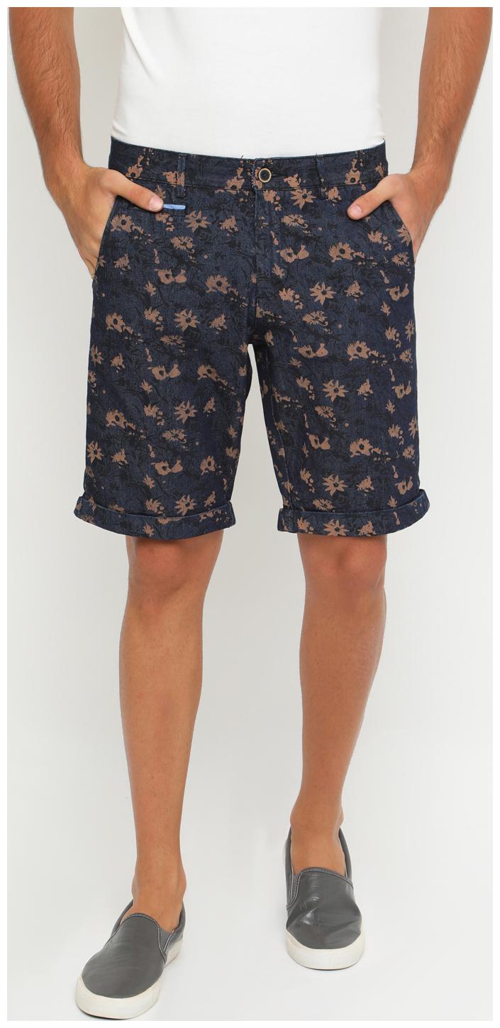 

SHOWOFF Men Blue Printed Casual Shorts