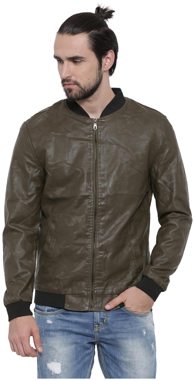 

Showoff Men s Dark Green Solid Casual Jacket