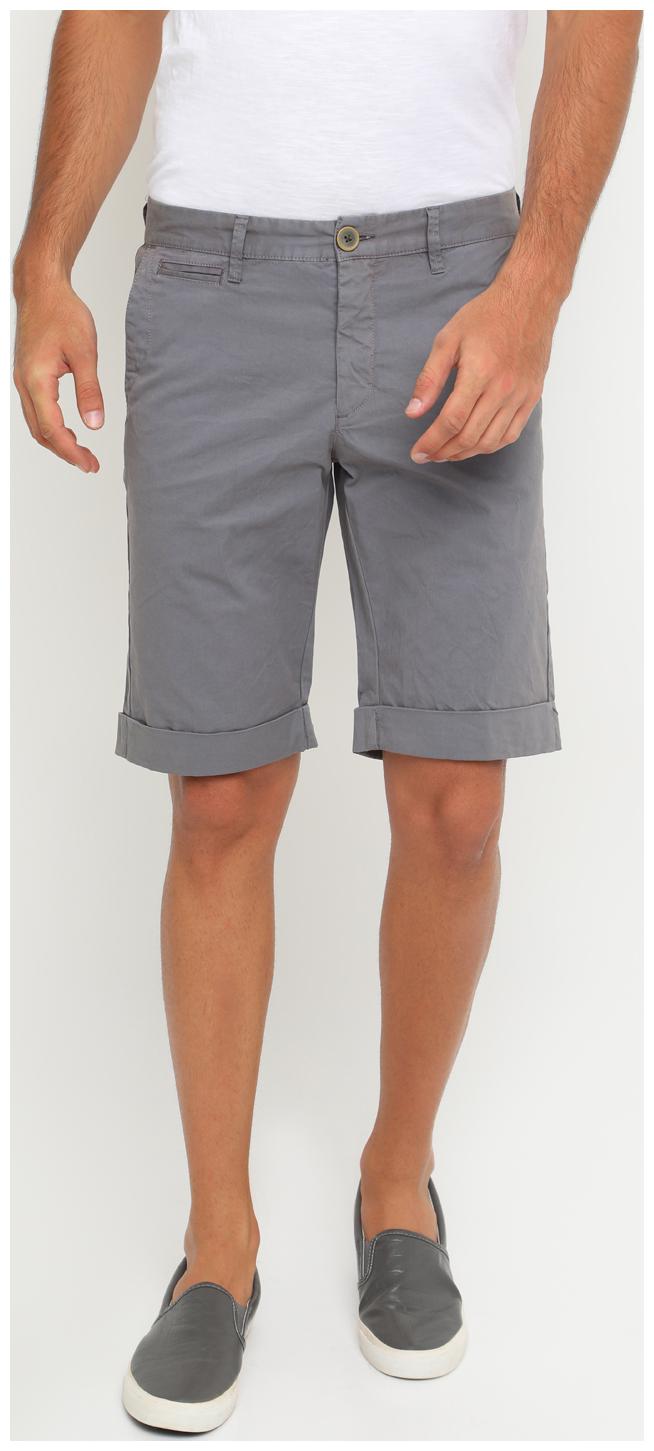 

SHOWOFF Men Grey Solid Casual Shorts