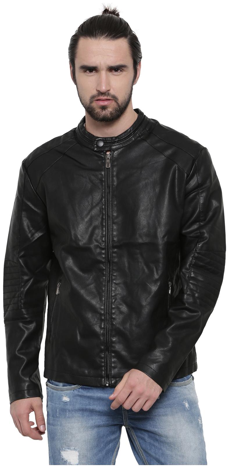 

Showoff Men s Black Solid Casual Jacket