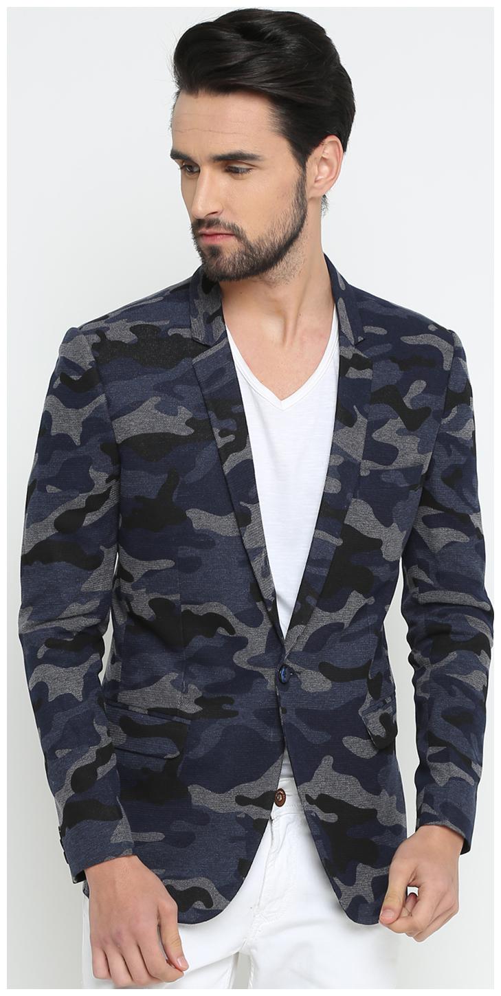 

SHOWOFF Men Cotton Full Sleeves Slim Fit Printed multi Blazers
