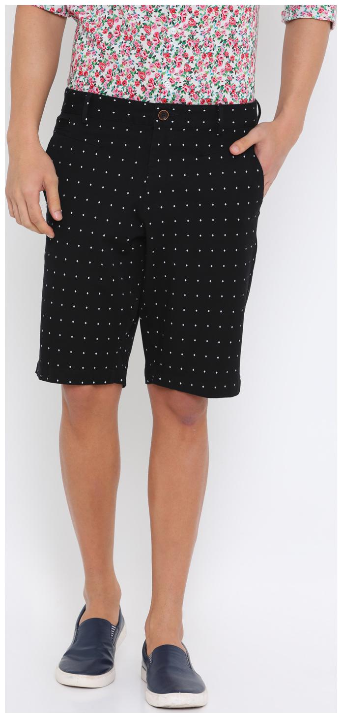 

SHOWOFF Men Black Printed Casual Shorts