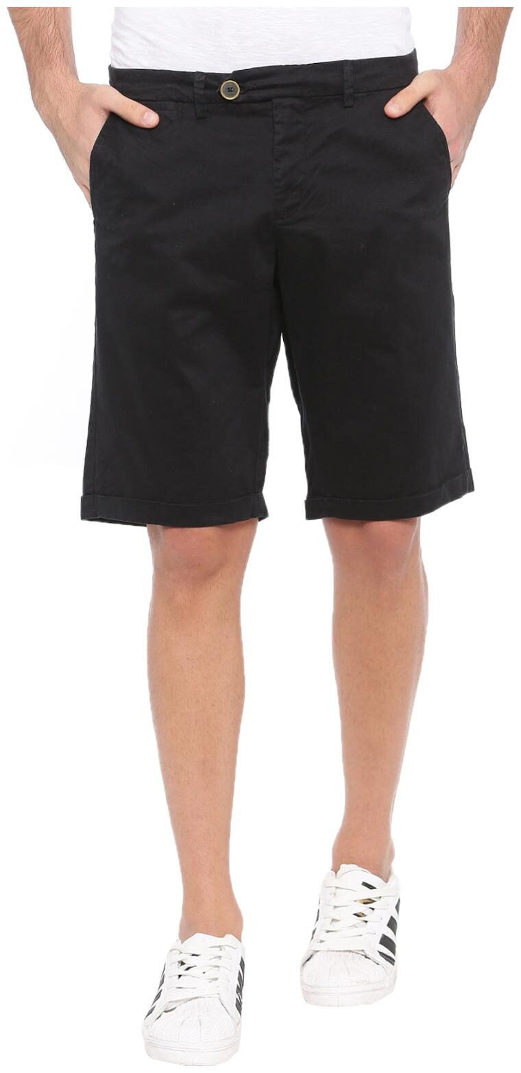 

Showoff Men Black Slim Fit Regular Shorts