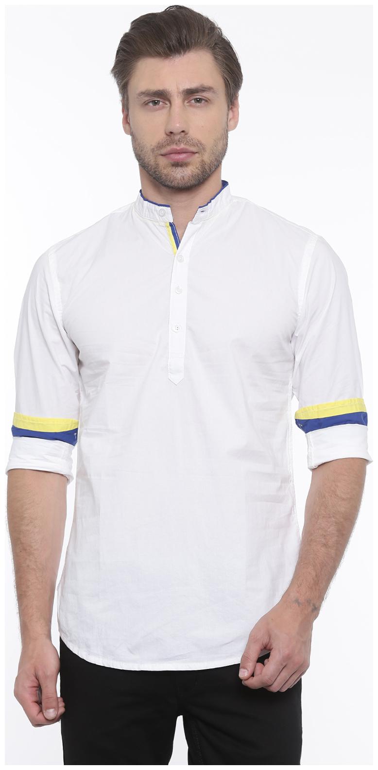 

Showoff Men White Solid Slim Fit Casual Shirt