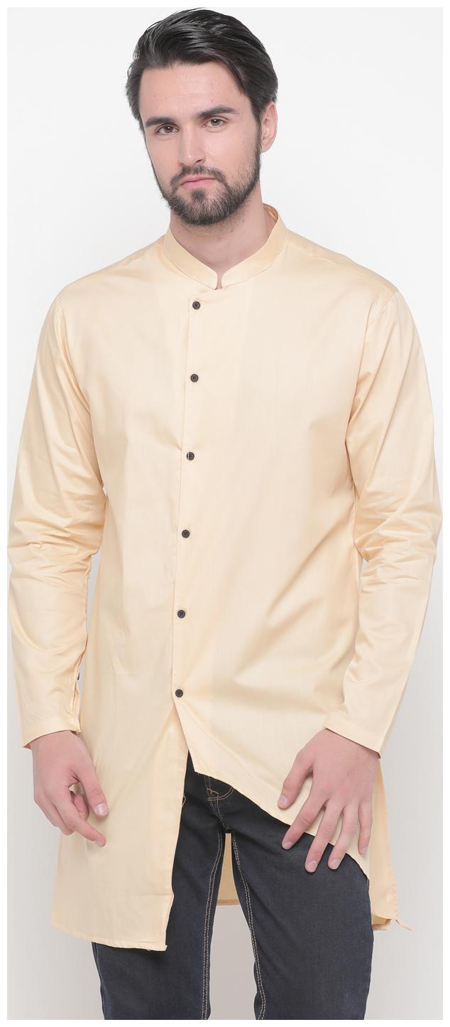 

Showoff Men Medium Cotton Solid Kurta (Yellow)