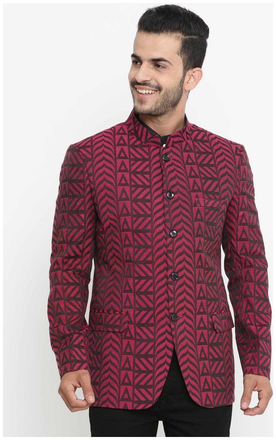 

SHOWOFF Men s Slim Fit Maroon Blazer