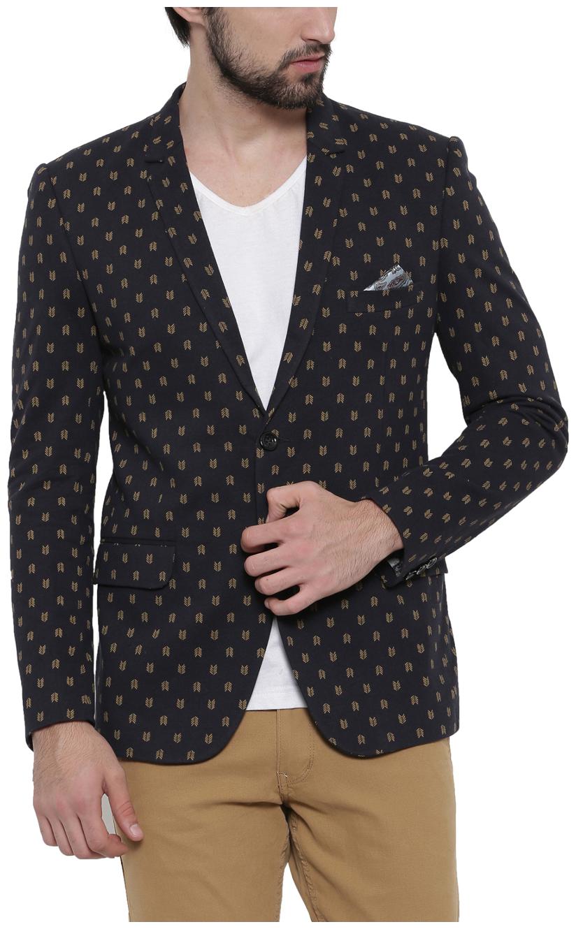 

Showoff Men s Printed Casual Blazer (Black)