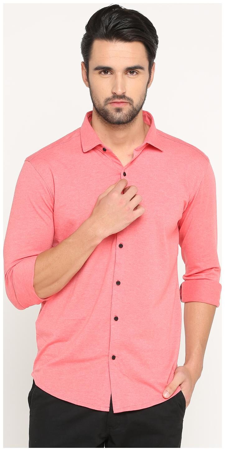 

Show off Men Pink Solid Slim Fit Casual Shirt