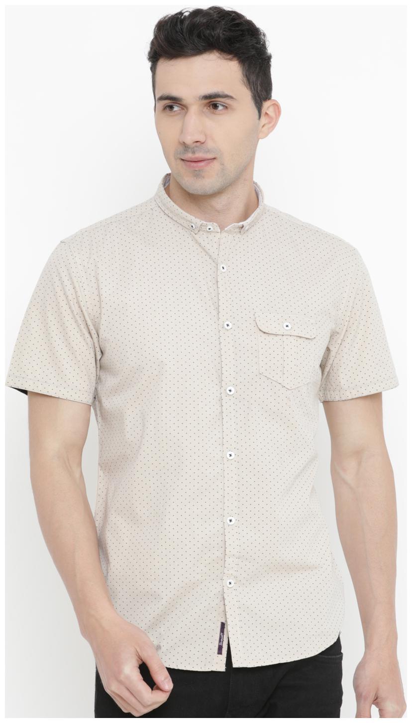

Showoff Men Beige Polka Dots Slim Fit Casual Shirt