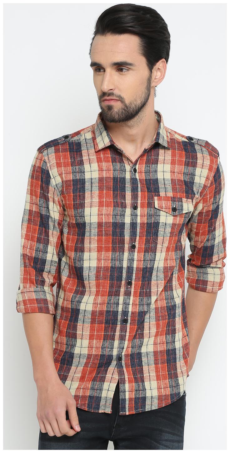

Show off Men Multi Checked Slim Fit Casual Shirt