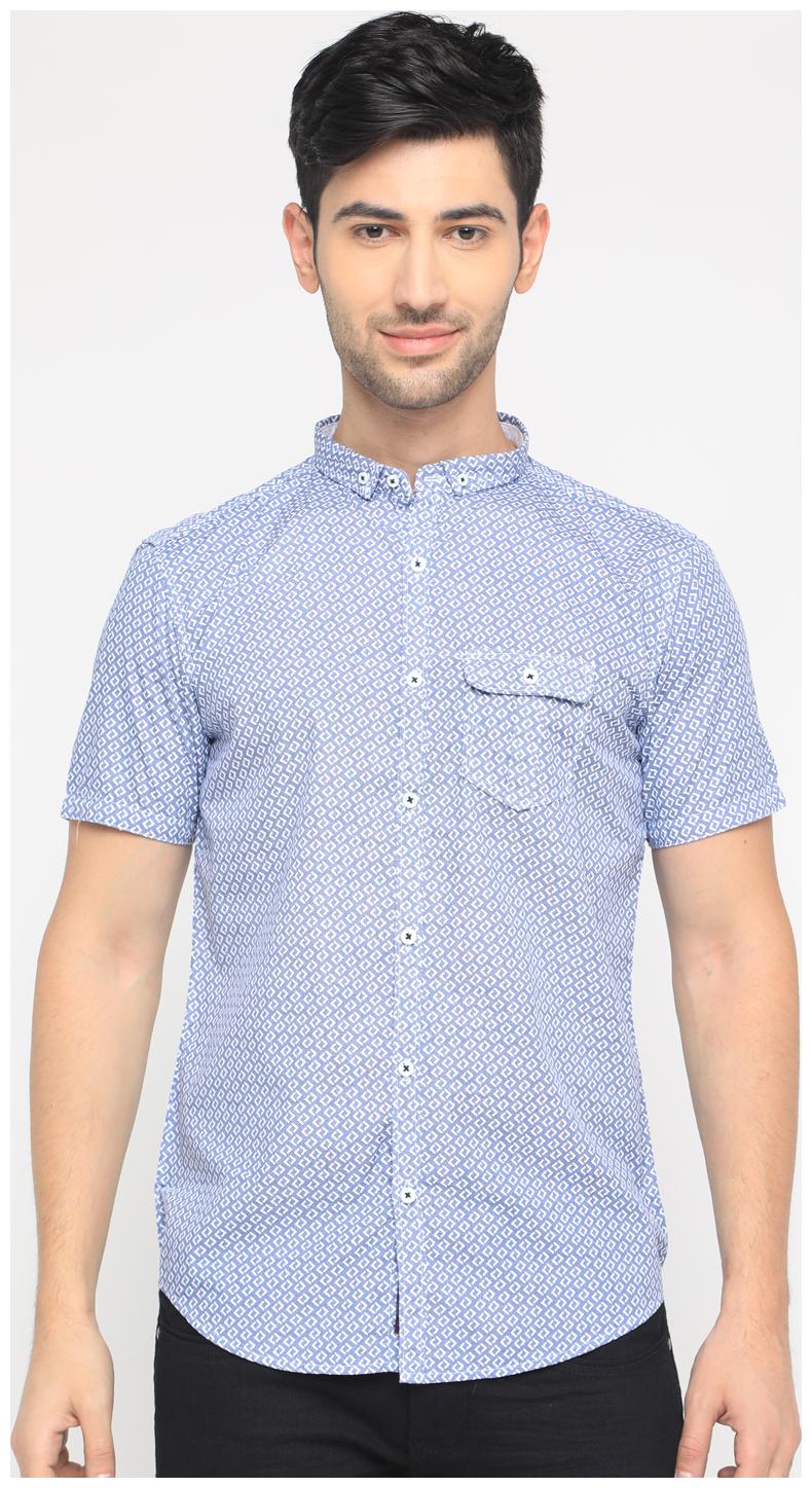 

Show off Men Blue Printed Slim Fit Casual Shirt