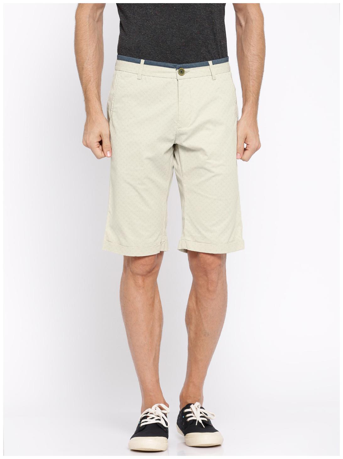 

SHOWOFF Men Beige Solid Casual Shorts