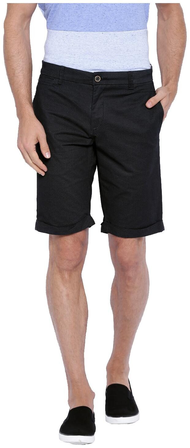 

Showoff Men Black Regular Fit Chinos Shorts
