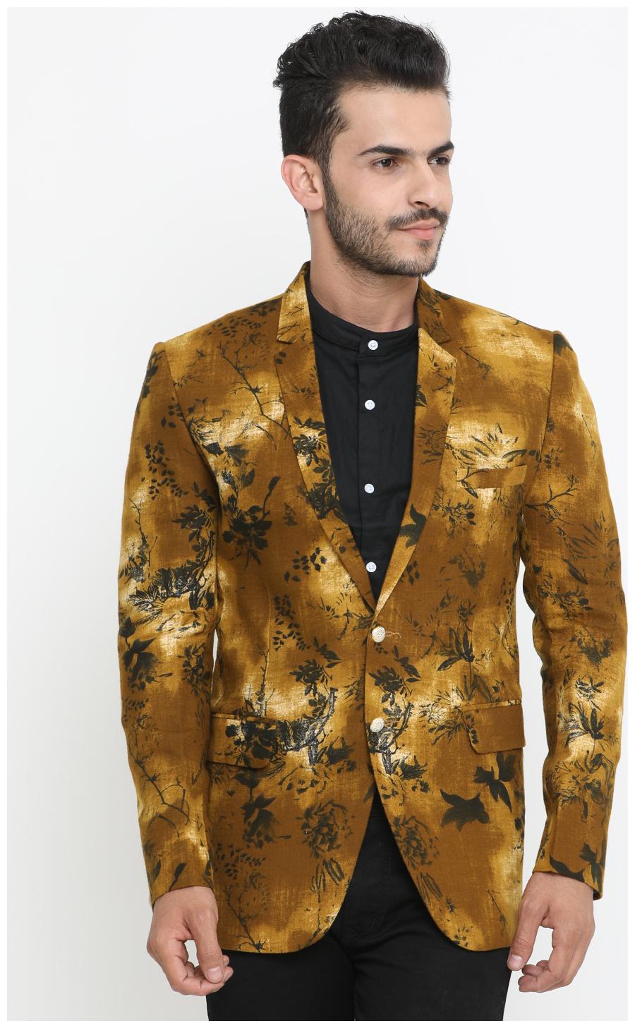 

SHOWOFF Men s Slim Fit Gold Blazer