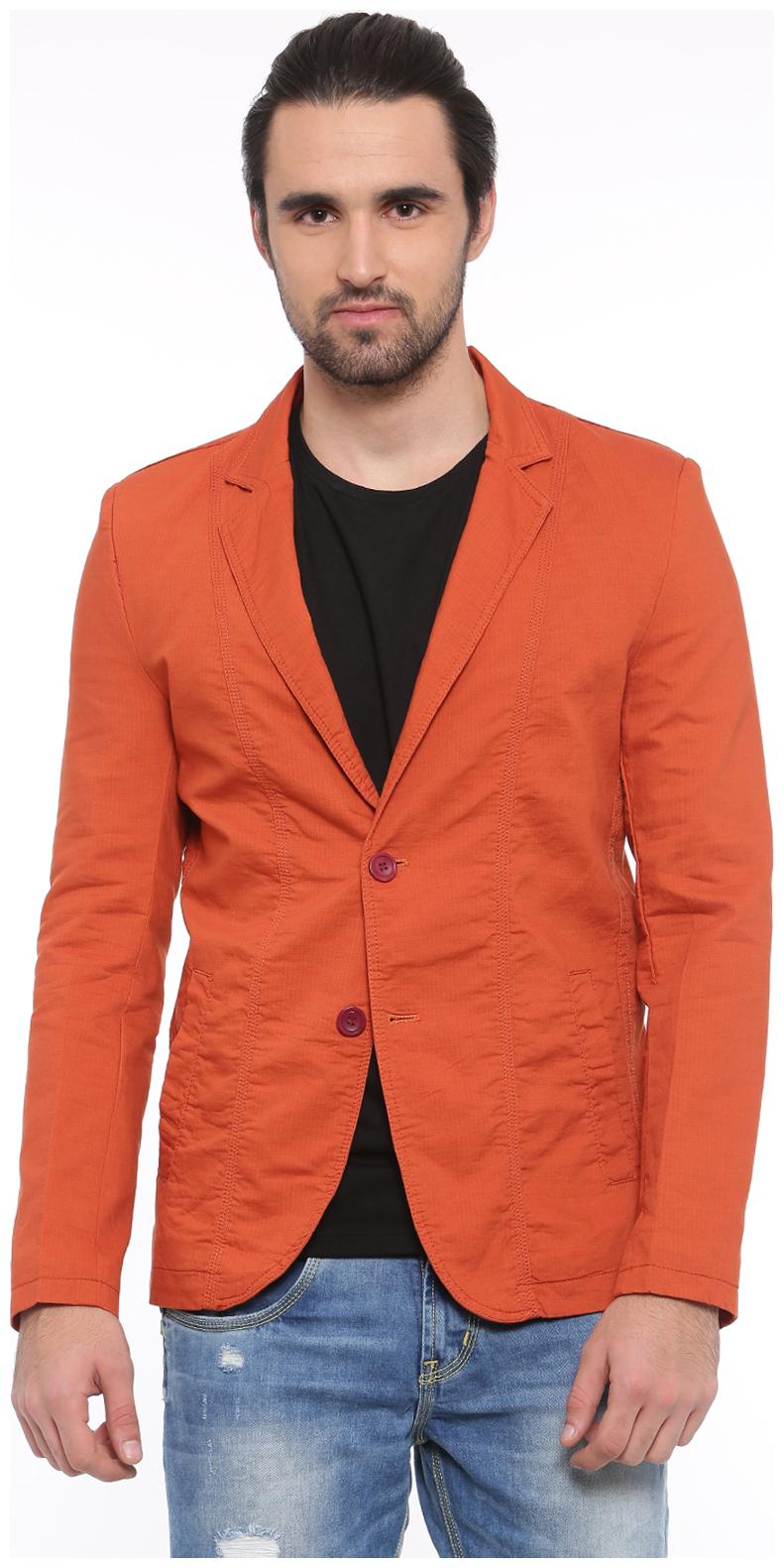 

Showoff Solid Casual Men s Blazer (Orange)