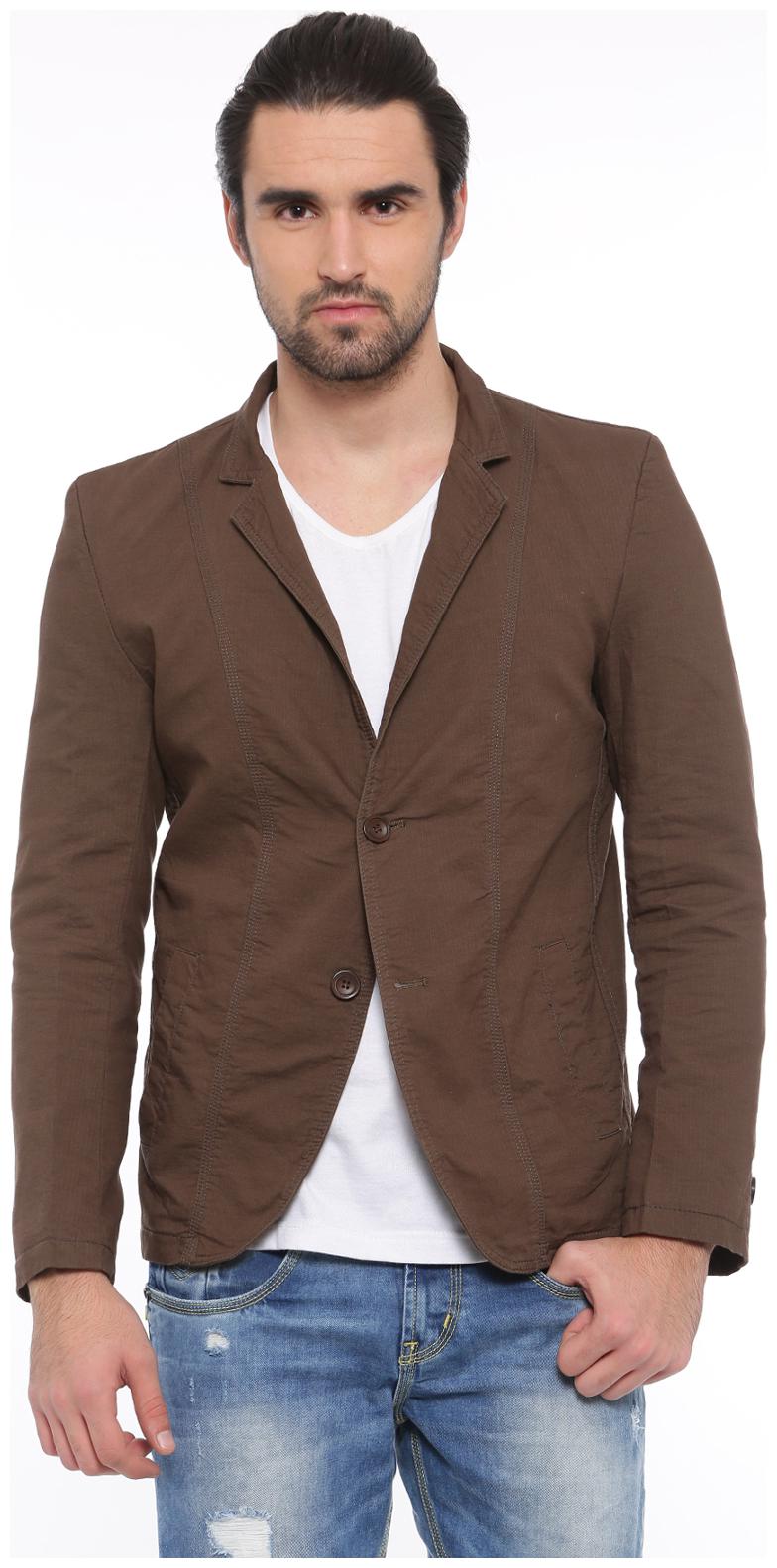

Showoff Solid Casual Men s Blazer (Brown)