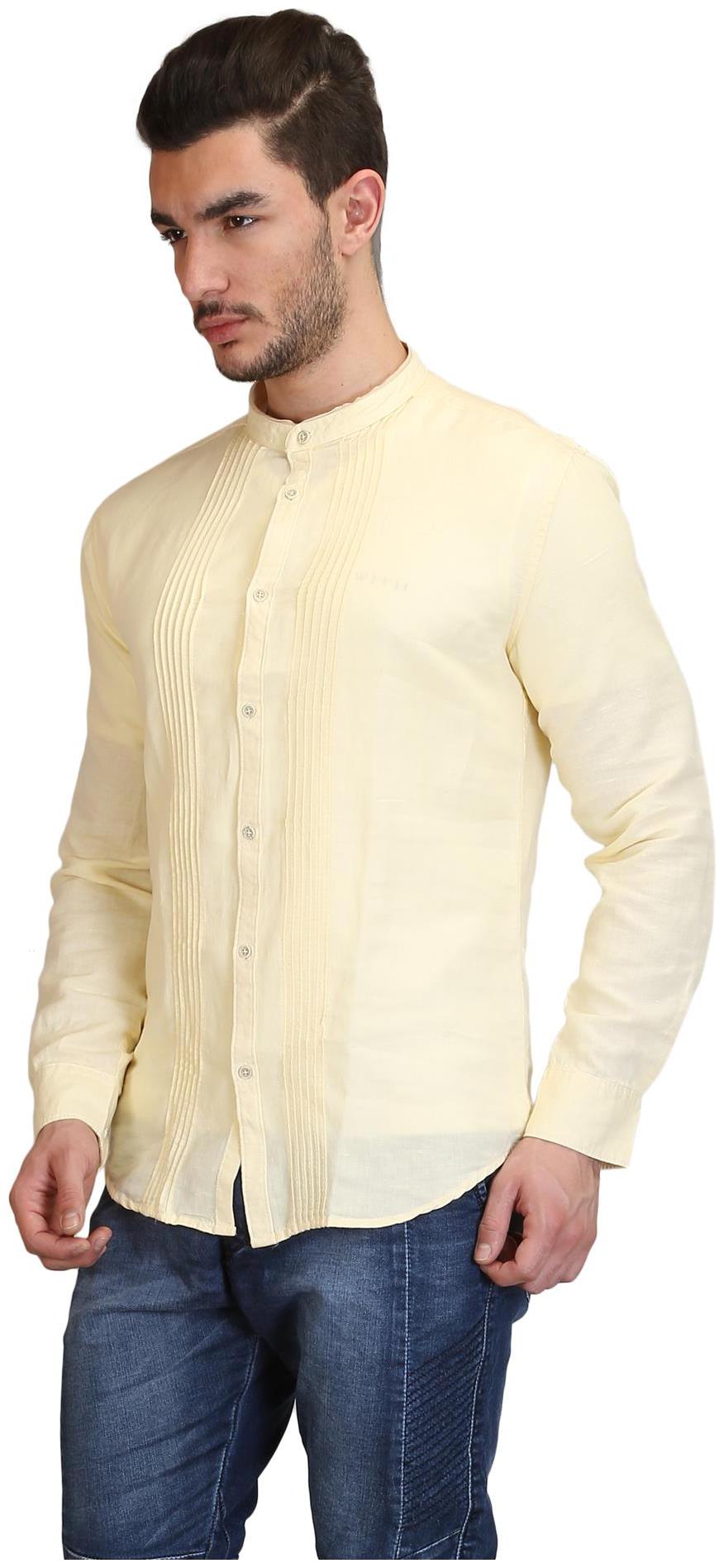 

Showoff Yellow Linen Shirt