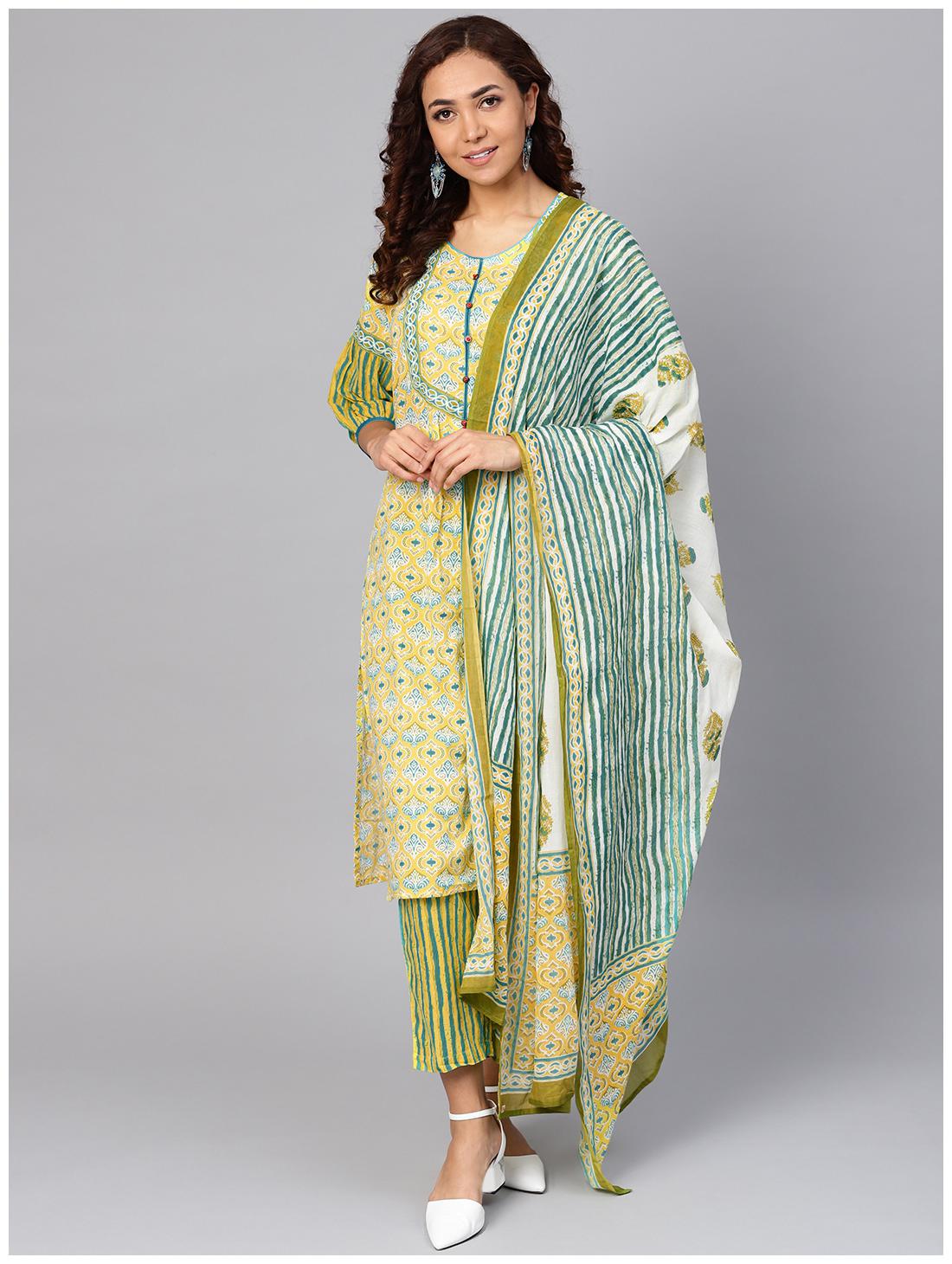 

Shree Cotton Printed Suit Set Multi