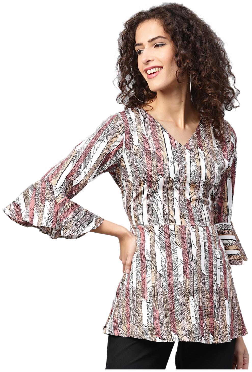 

Shree Women Printed Regular tunic - White