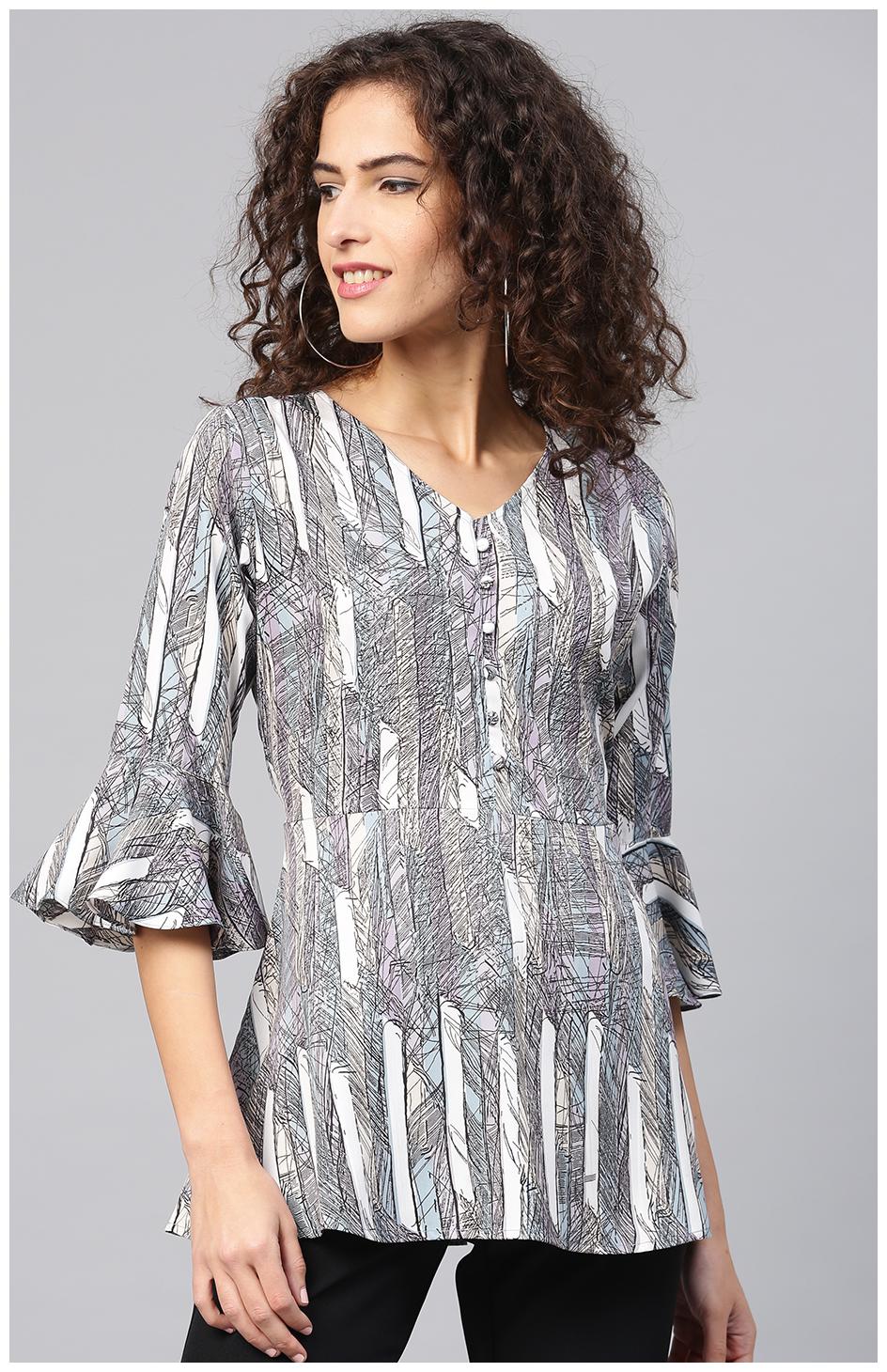 

Shree Women Printed Regular tunic - White