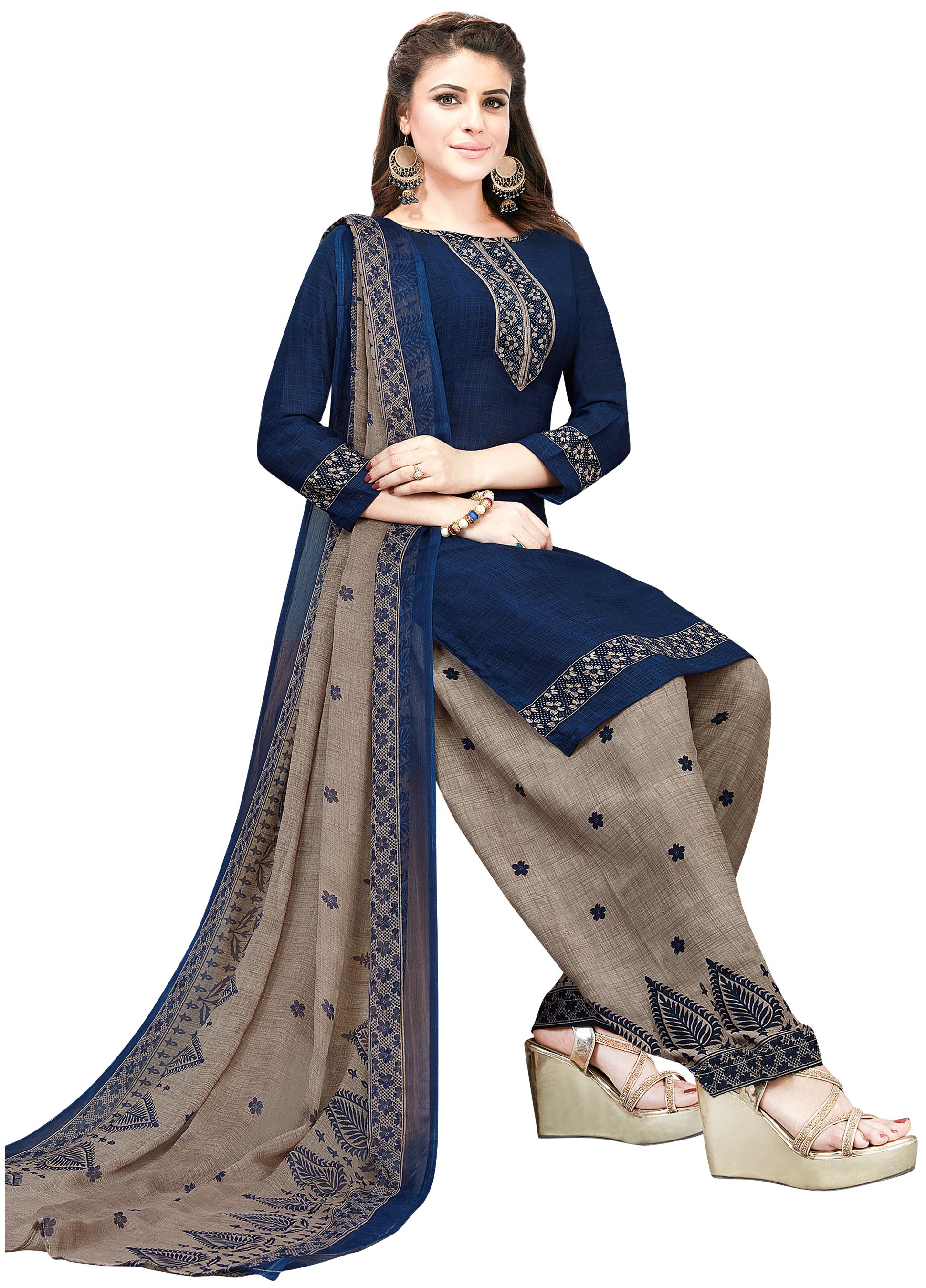 

Shree Jeen Mata Collection Crepe Dress Material